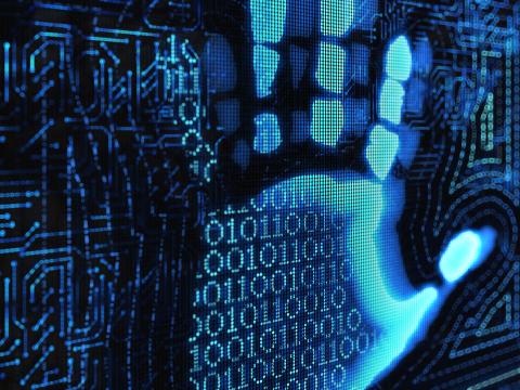 Binary Hand Print